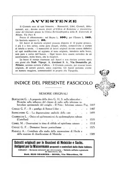 Giornale italiano di dermatologia e sifilologia