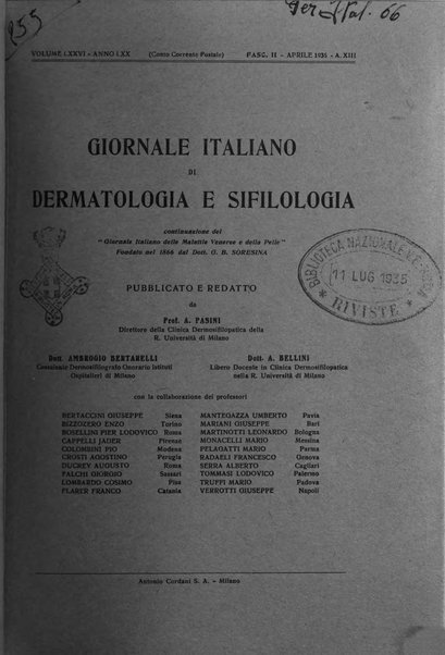 Giornale italiano di dermatologia e sifilologia