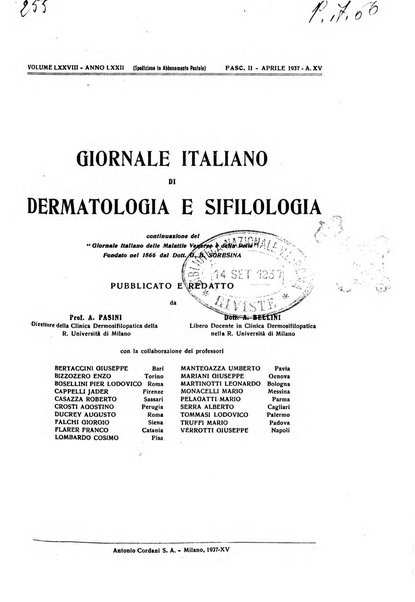 Giornale italiano di dermatologia e sifilologia