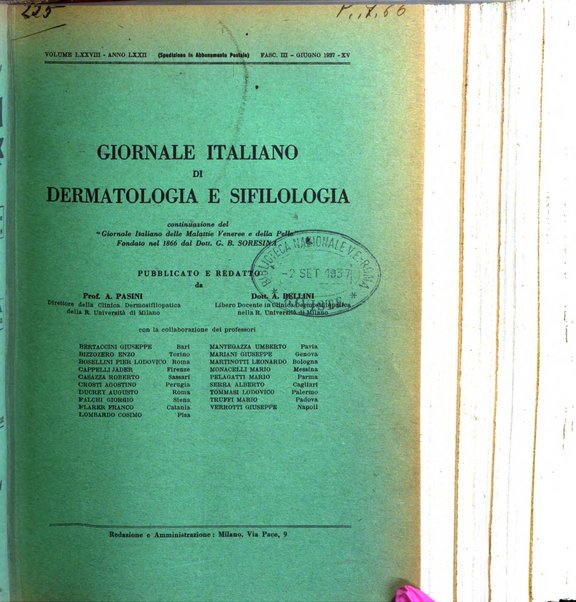 Giornale italiano di dermatologia e sifilologia