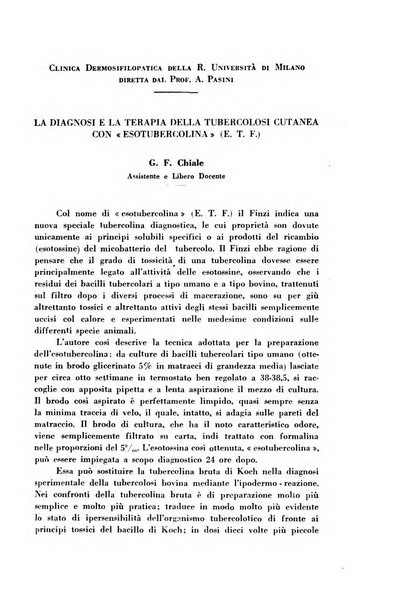 Giornale italiano di dermatologia e sifilologia