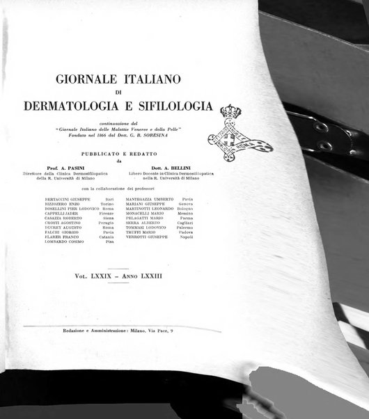 Giornale italiano di dermatologia e sifilologia