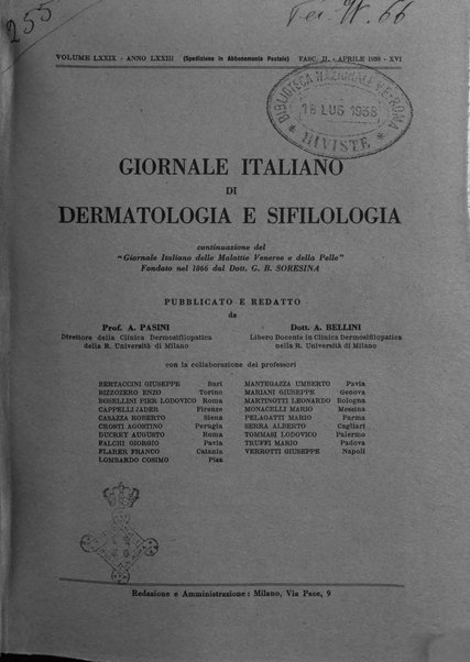 Giornale italiano di dermatologia e sifilologia