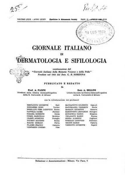 Giornale italiano di dermatologia e sifilologia