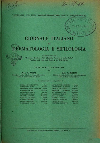 Giornale italiano di dermatologia e sifilologia