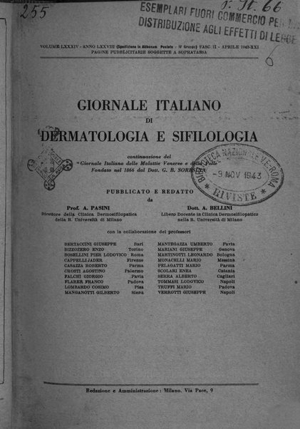 Giornale italiano di dermatologia e sifilologia