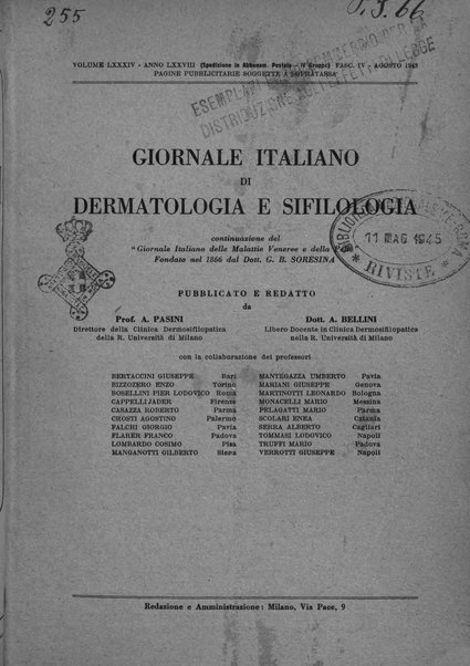 Giornale italiano di dermatologia e sifilologia