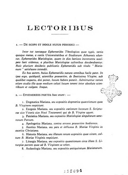 Marianum ephemerides mariologiae