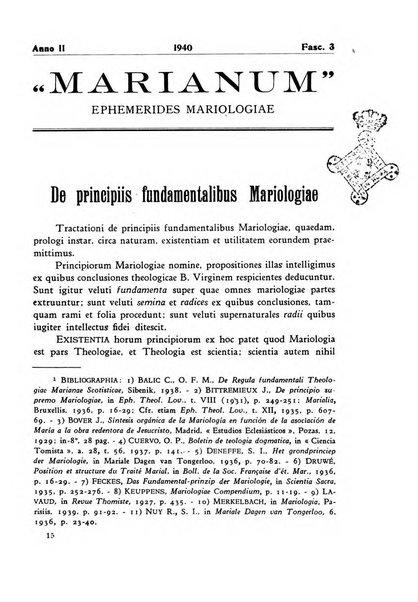 Marianum ephemerides mariologiae