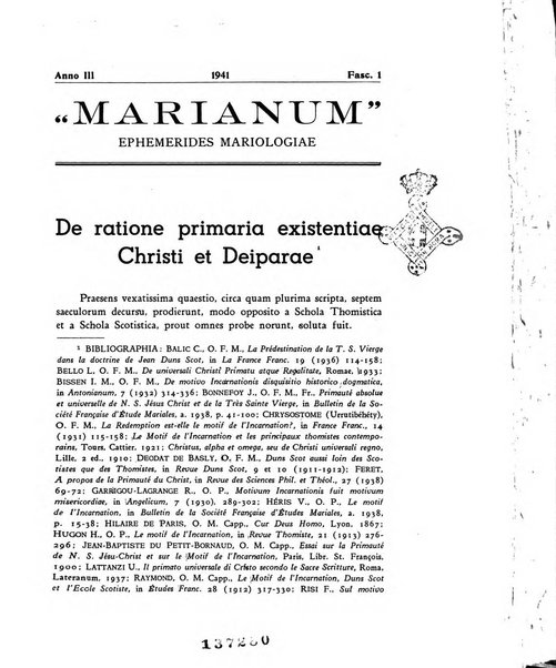 Marianum ephemerides mariologiae