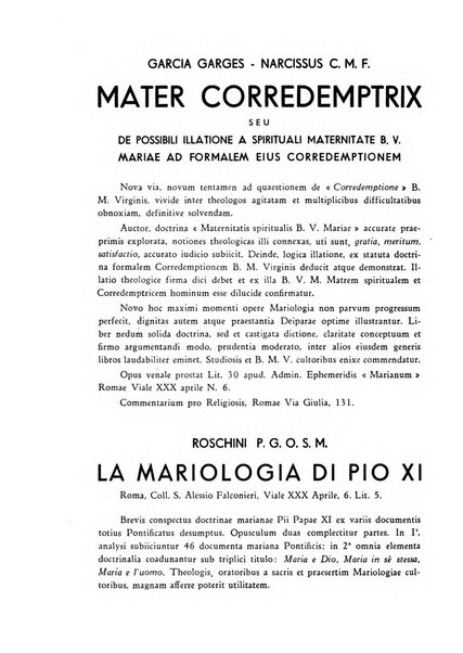 Marianum ephemerides mariologiae