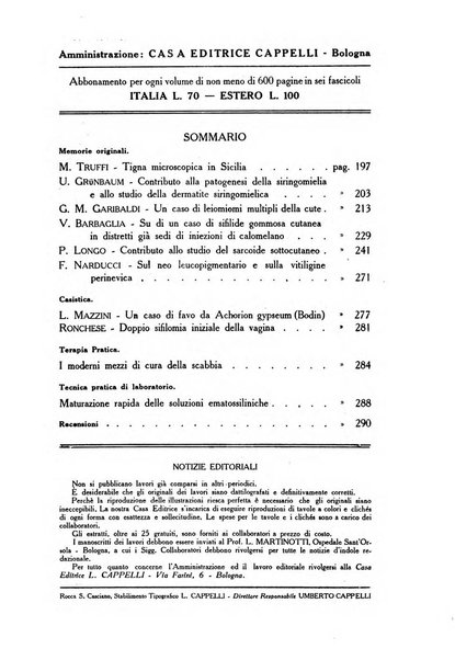 Archivio italiano di dermatologia, sifilografia e venereologia