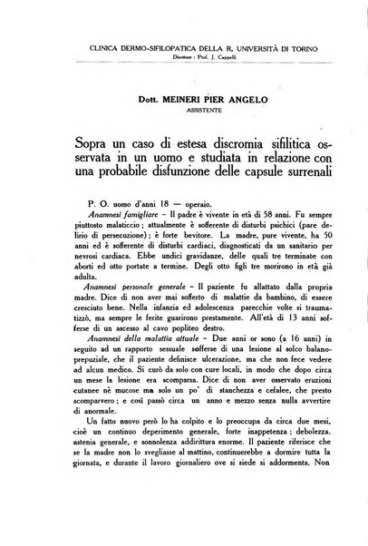 Archivio italiano di dermatologia, sifilografia e venereologia