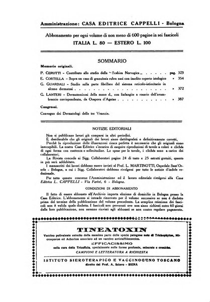 Archivio italiano di dermatologia, sifilografia e venereologia