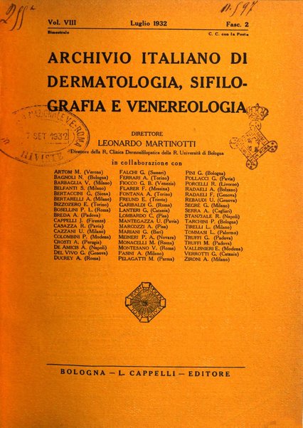 Archivio italiano di dermatologia, sifilografia e venereologia