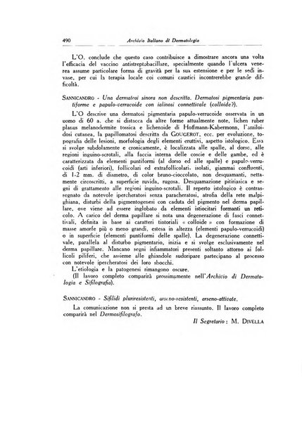 Archivio italiano di dermatologia, sifilografia e venereologia