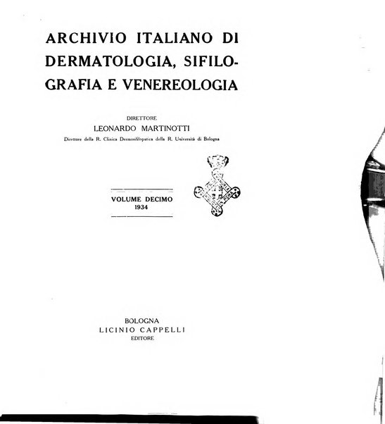 Archivio italiano di dermatologia, sifilografia e venereologia