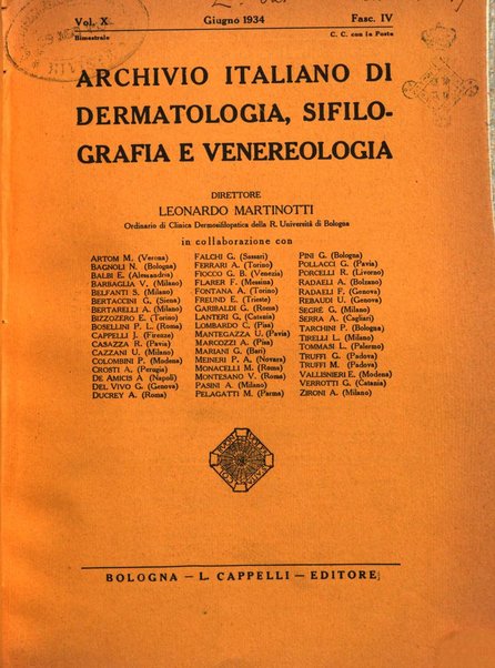 Archivio italiano di dermatologia, sifilografia e venereologia