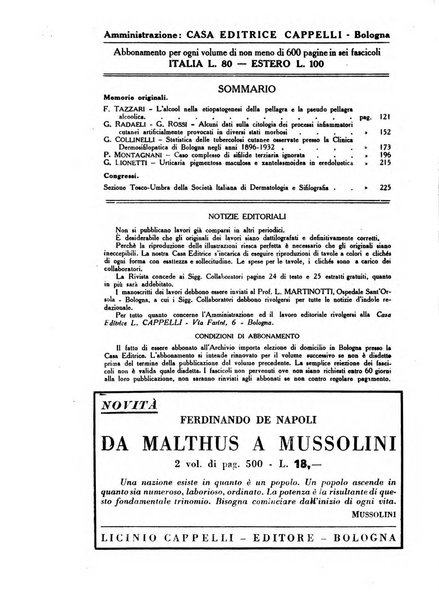 Archivio italiano di dermatologia, sifilografia e venereologia