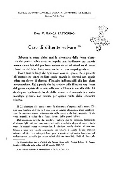 Archivio italiano di dermatologia, sifilografia e venereologia