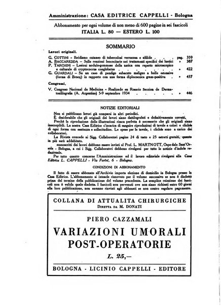 Archivio italiano di dermatologia, sifilografia e venereologia