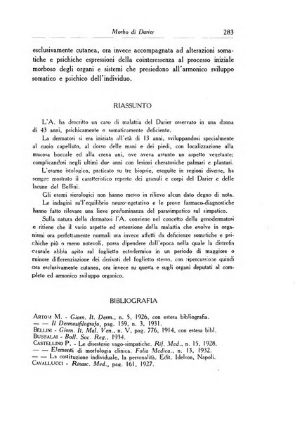 Archivio italiano di dermatologia, sifilografia e venereologia