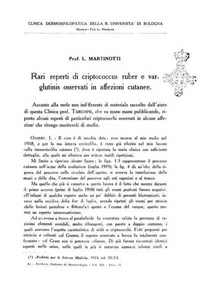 Archivio italiano di dermatologia, sifilografia e venereologia