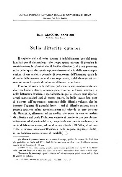 Archivio italiano di dermatologia, sifilografia e venereologia