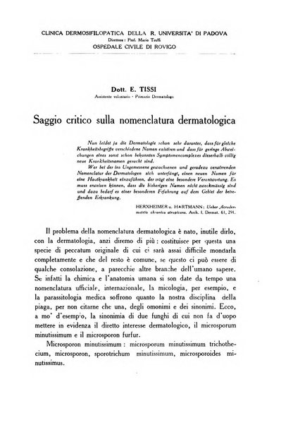 Archivio italiano di dermatologia, sifilografia e venereologia