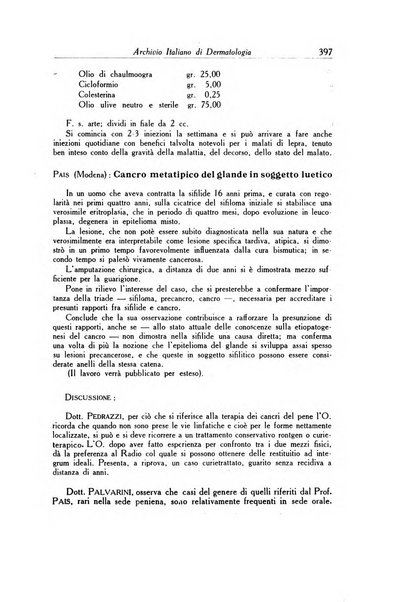 Archivio italiano di dermatologia, sifilografia e venereologia