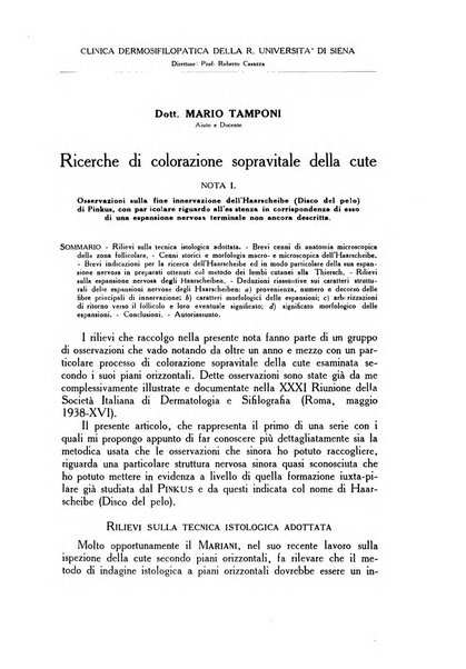 Archivio italiano di dermatologia, sifilografia e venereologia