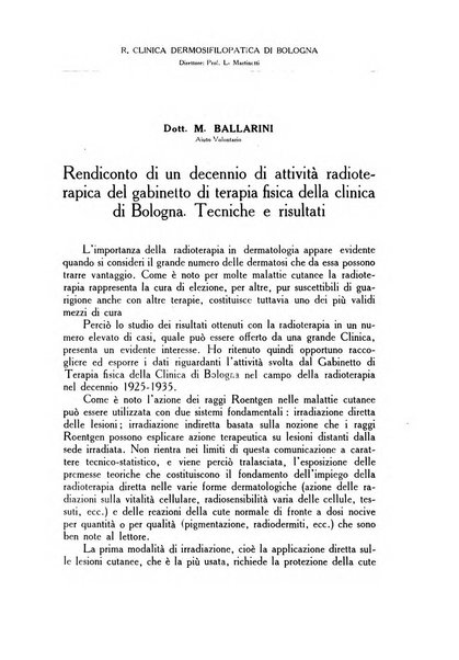 Archivio italiano di dermatologia, sifilografia e venereologia