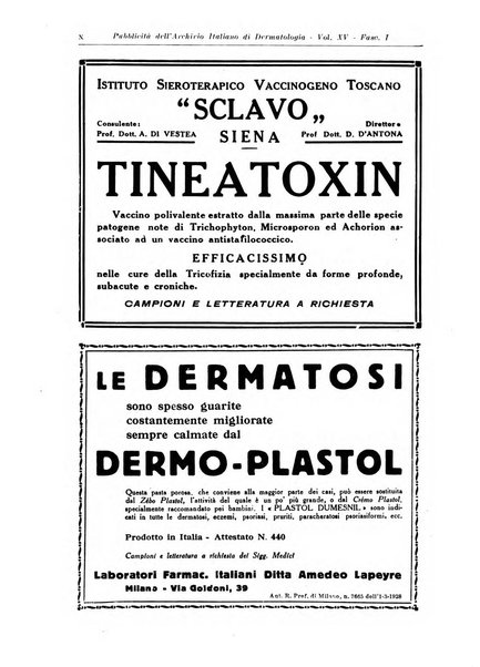 Archivio italiano di dermatologia, sifilografia e venereologia