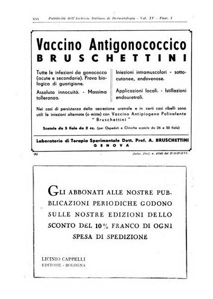 Archivio italiano di dermatologia, sifilografia e venereologia