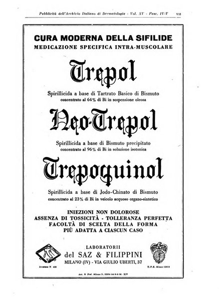 Archivio italiano di dermatologia, sifilografia e venereologia