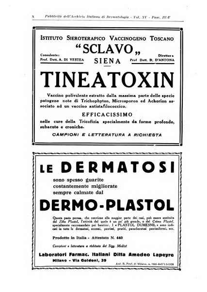 Archivio italiano di dermatologia, sifilografia e venereologia