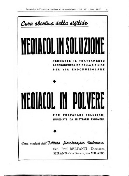 Archivio italiano di dermatologia, sifilografia e venereologia