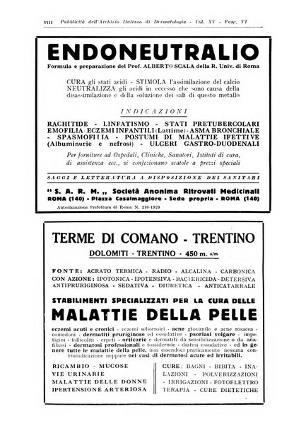 Archivio italiano di dermatologia, sifilografia e venereologia