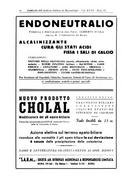 Archivio italiano di dermatologia, sifilografia e venereologia