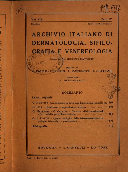 Archivio italiano di dermatologia, sifilografia e venereologia