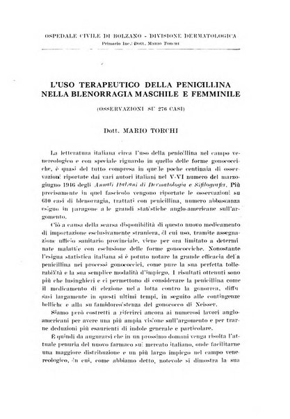 Archivio italiano di dermatologia, sifilografia e venereologia