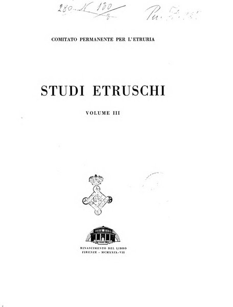 Studi etruschi