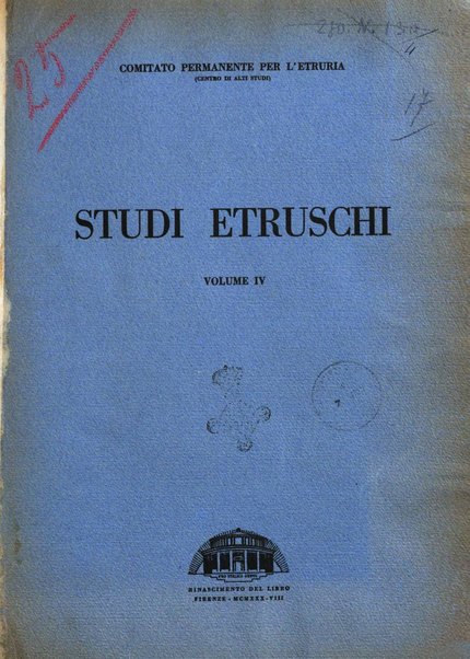 Studi etruschi