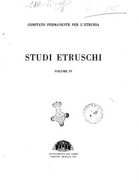 Studi etruschi