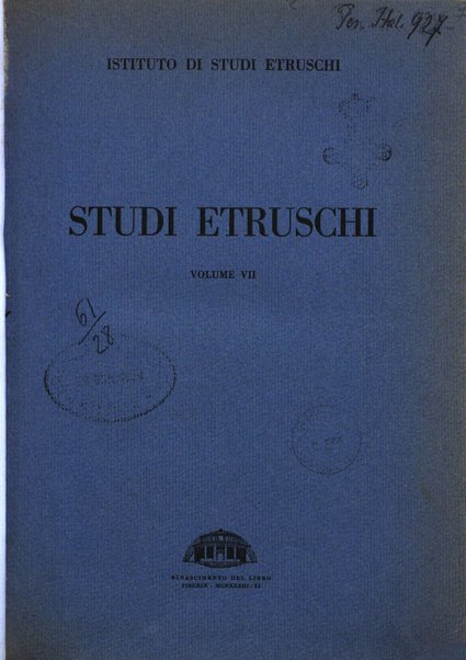 Studi etruschi