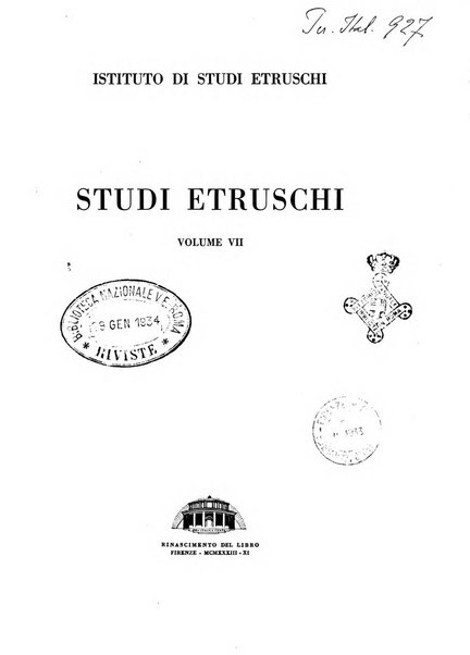 Studi etruschi