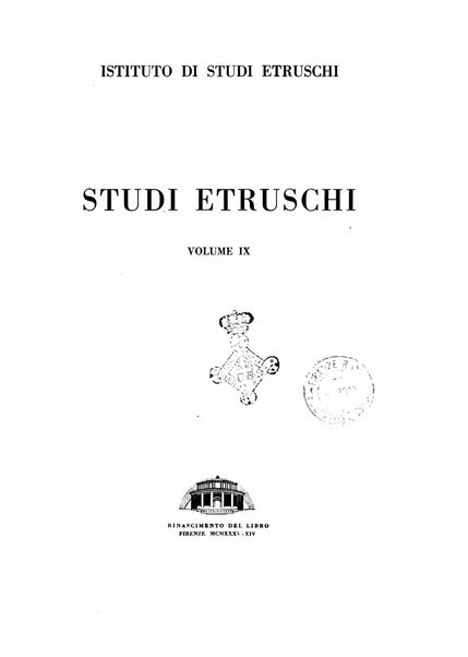 Studi etruschi