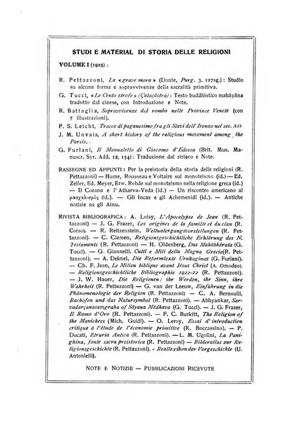 Studi e materiali di storia delle religioni