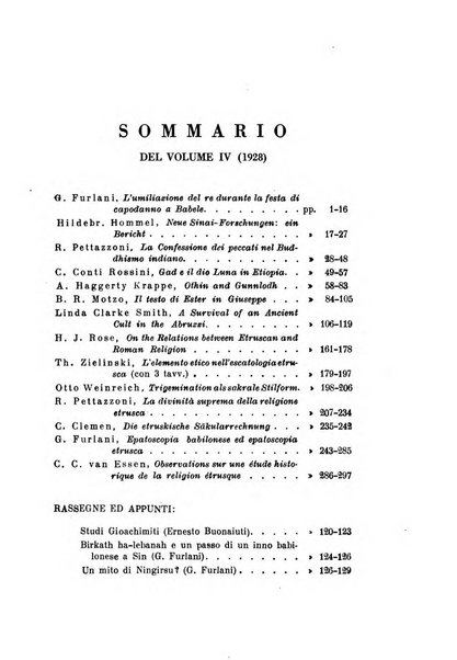 Studi e materiali di storia delle religioni