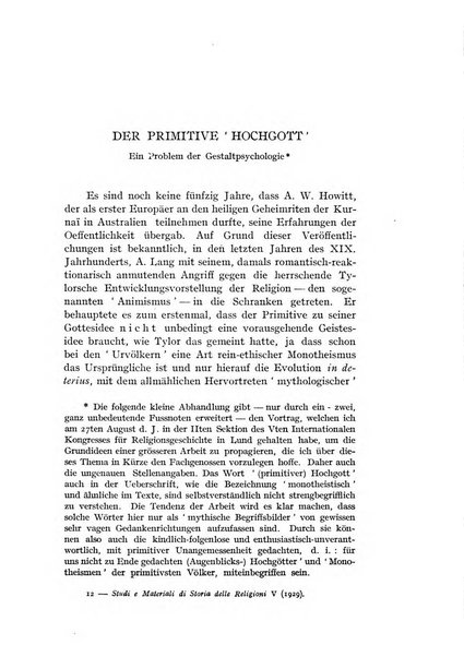 Studi e materiali di storia delle religioni